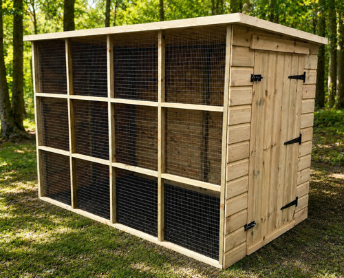 Tanalised wooden bird aviary - tanalised,