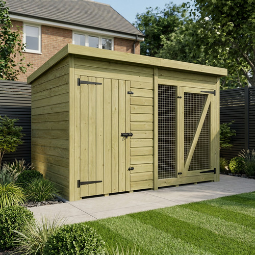 Dog kennel and run - -, uk