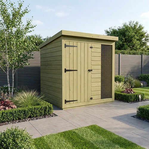 Dog kennel and run - -, uk